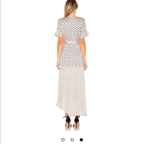 💖NWOT Gorgeous Privacy Please Solano Maxi Dress Polkadot Print XS Sash Lined💖 - Picture 9 of 14